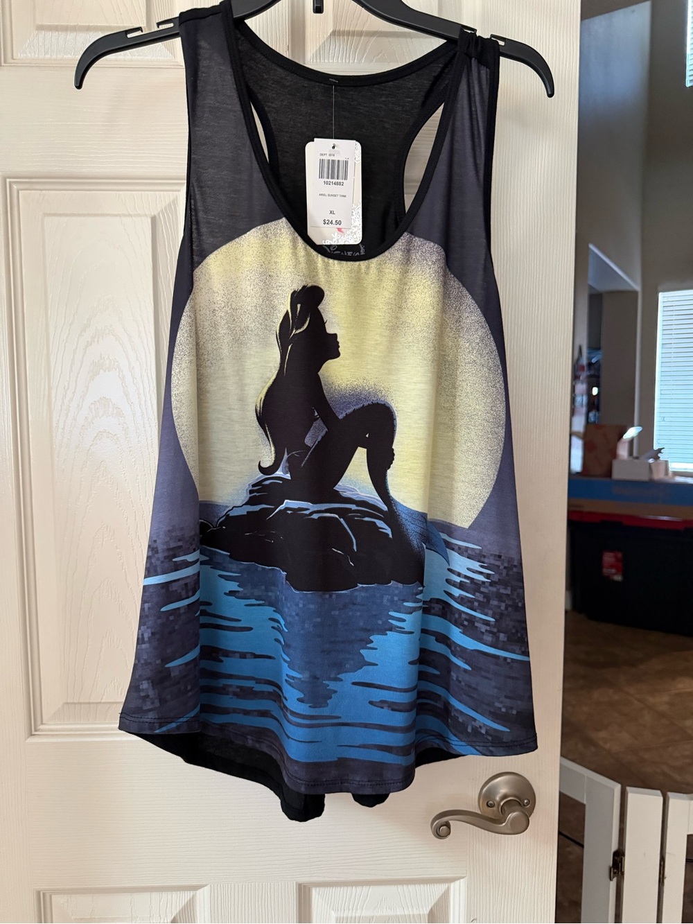 Vintage Disney Ariel Little Mermaid black Tank Top from Hot Topic
